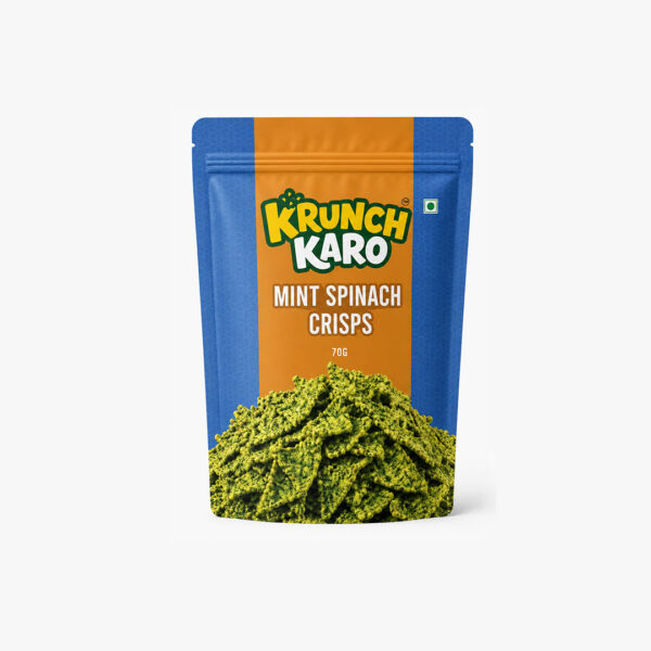 Mint spinach crisps